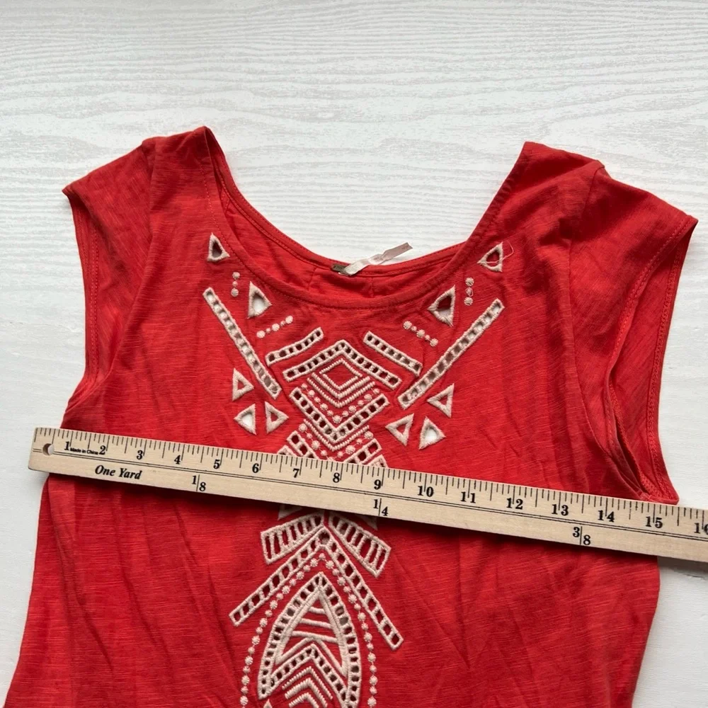 Free People Toosaloosa Cotton Slub Gauze Embroidered Meadow Dress Womens Small - Picture 4 of 16